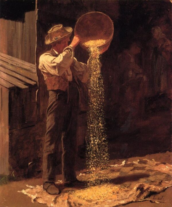 Winnowing Grain by Eastman Johnson, hand-painted oil painting reproduction