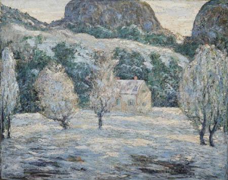 Winter by Ernest Lawson, hand-painted oil reproduction