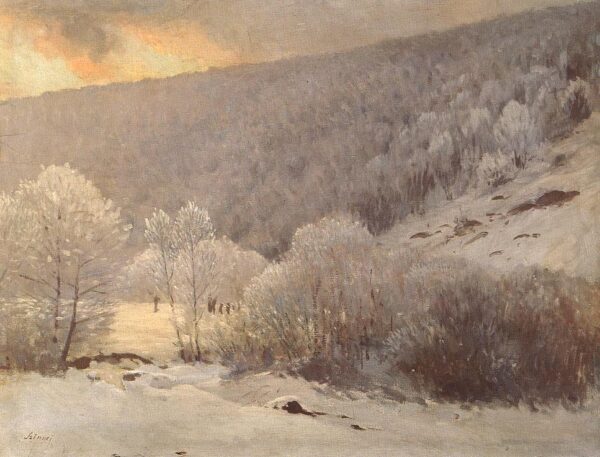 Winter by Pál Szinyei Merse, hand-painted oil reproduction