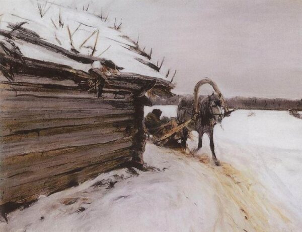 Winter by Valentin Alexandrovich Serov, hand-painted oil painting reproduction