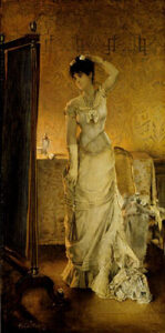 Winter by Alfred Stevens, hand-painted oil painting reproduction