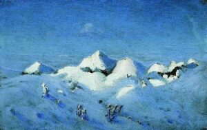 Winter by Arkhip Kuindzhi, hand-painted oil painting reproduction