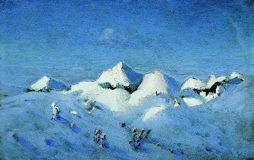 Winter by Arkhip Kuindzhi, hand-painted oil reproduction
