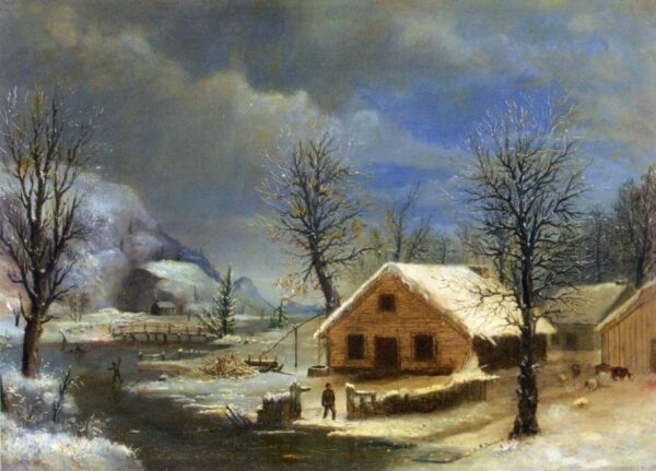 Winter by Robert Scott Duncanson, hand-painted oil painting reproduction