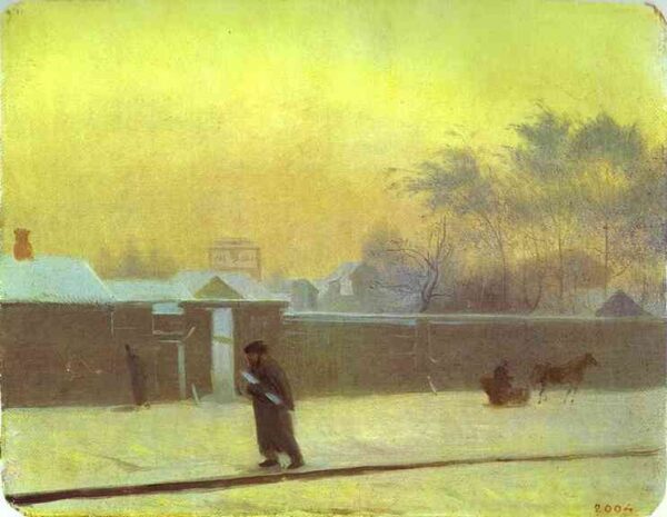 Winter Day by Pavel Fedotov, hand-painted oil painting reproduction