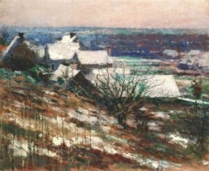 Winter Landscape by Theodore Robinson, hand-painted oil painting reproduction