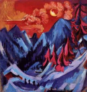 Winter Landscape by Ernst Ludwig Kirchner, hand-painted oil painting reproduction