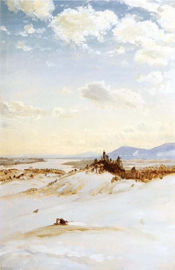 Winter Scene, Olana by Frederic Edwin Church, hand-painted oil reproduction