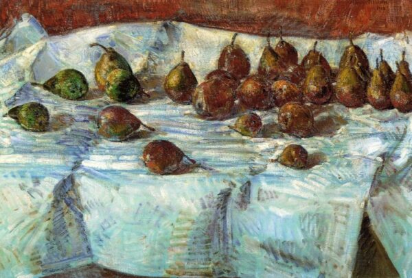 Winter Sickle Pears by Frederick Childe Hassam, hand-painted oil painting reproduction