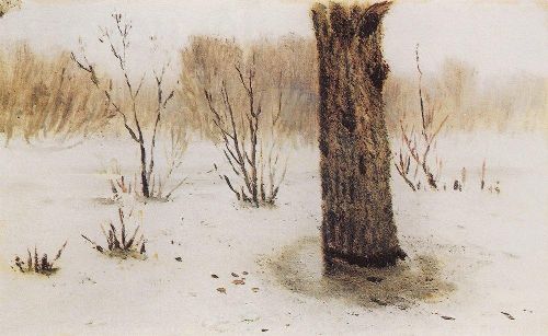 Winter Thaw 1890 1895 by Arkhip Kuindzhi, hand-painted oil reproduction