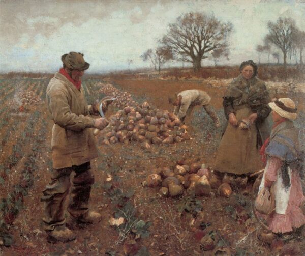 Winter Work by George Clausen, hand-painted oil painting reproduction