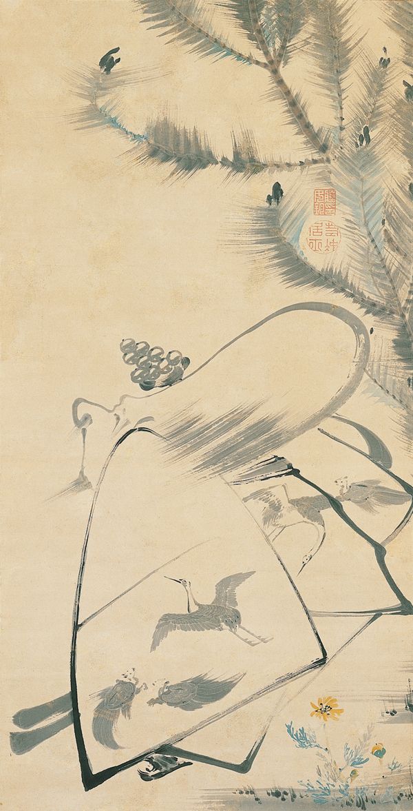 Fkurojin, the God of Longevity and Wisdom by Itō Jakuchū, hand-painted oil reproduction