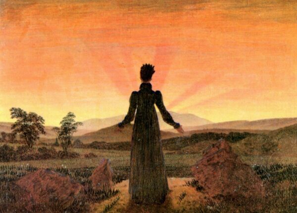 Woman in Front of the Setting Sun by Caspar David Friedrich, hand-painted oil painting reproduction