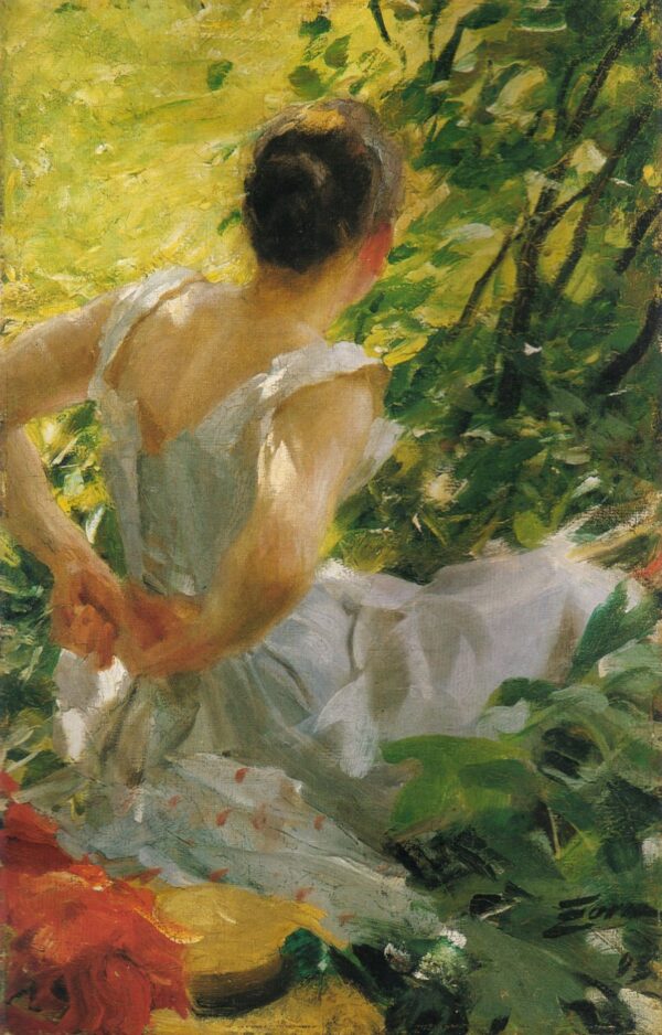 Woman Getting Dressed by Anders Zorn, hand-painted oil painting reproduction