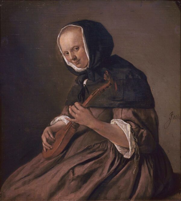 Woman Playing the Sistrum by Jan Steen, hand-painted oil painting reproduction