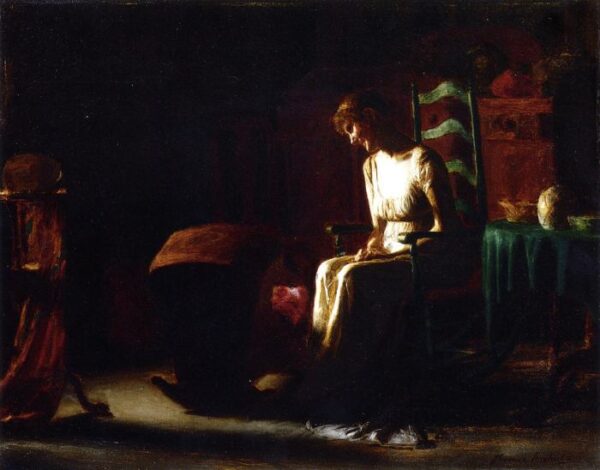 Woman in a Rocking Chair by Thomas Pollock Anshutz, hand-painted oil painting reproduction