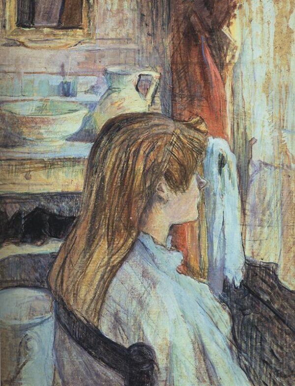 Woman to the window by Toulouse-Lautrec, hand-painted oil painting reproduction