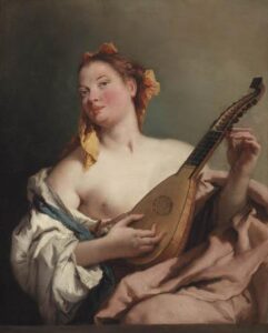 Woman with a Mandolin by Giovanni Battista Tiepolo, hand-painted oil painting reproduction