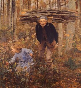Wood Gatherer (Pere Jacques) by Jules Bastien-Lepage, hand-painted oil painting reproduction