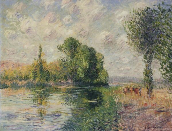 Wood and Fields near St Cyr Vadreuil by Gustave Loiseau, hand-painted oil reproduction