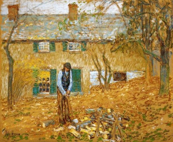 Woodchopper by Frederick Childe Hassam, hand-painted oil painting reproduction