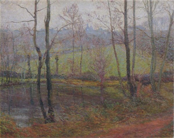 Wooded Landscape by Gustave Loiseau, hand-painted oil painting reproduction