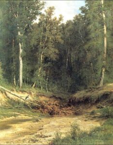 Woodland Brook by Ivan Shishkin, hand-painted oil painting reproduction