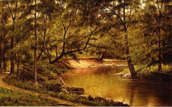 Woodland Interior by Thomas Worthington Whittredge, hand-painted oil painting reproduction
