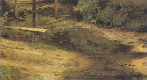 Woodland Rivulet by Ivan Shishkin, hand-painted oil painting reproduction