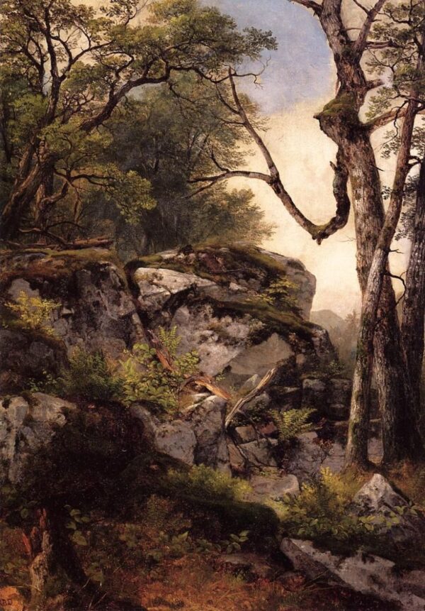 Woodland Scene by Asher B Durand, hand-painted oil painting reproduction