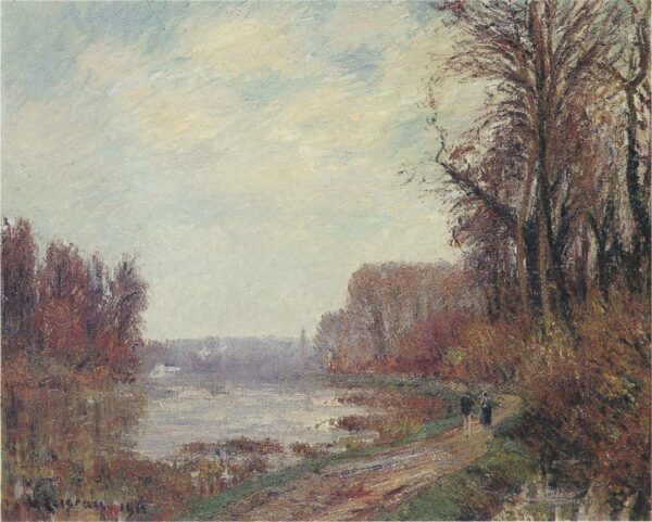 Woods by the Oise River by Gustave Loiseau, hand-painted oil painting reproduction