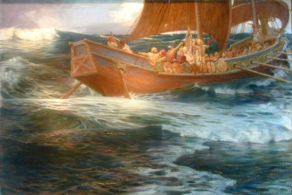 Wrath of the Sea God by Herbert Draper, hand-painted oil painting reproduction