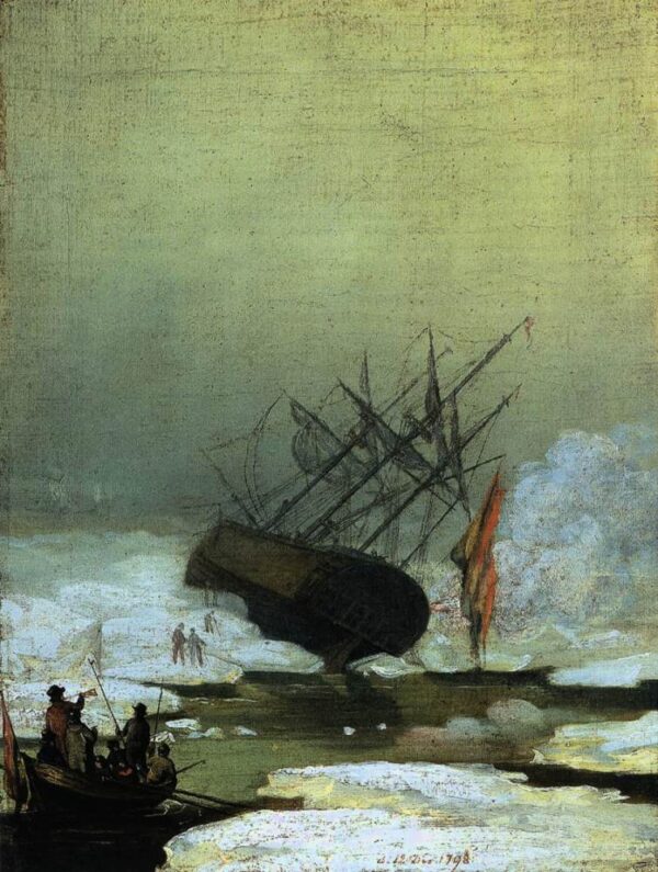 Wreck in the Sea of Ice by Caspar David Friedrich, hand-painted oil painting reproduction