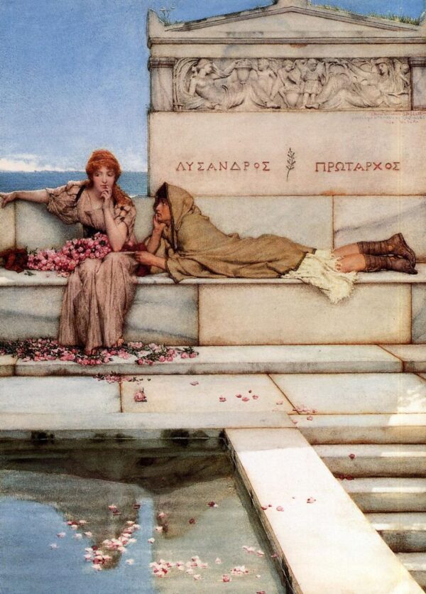 Xanthe and Phaon by Lawrence Alma-Tadema, hand-painted oil painting reproduction