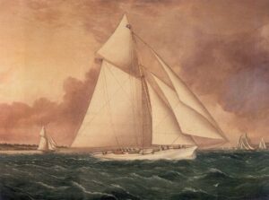 Yacht Race by James E Buttersworth, hand-painted oil painting reproduction