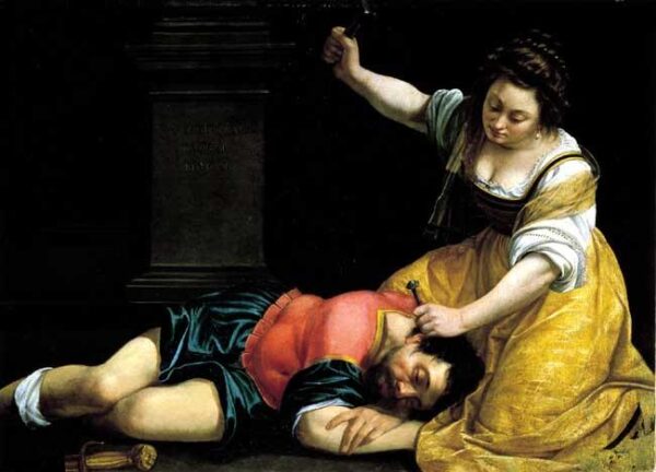 Yael and Sisara by Artemisia Gentileschi, hand-painted oil painting reproduction