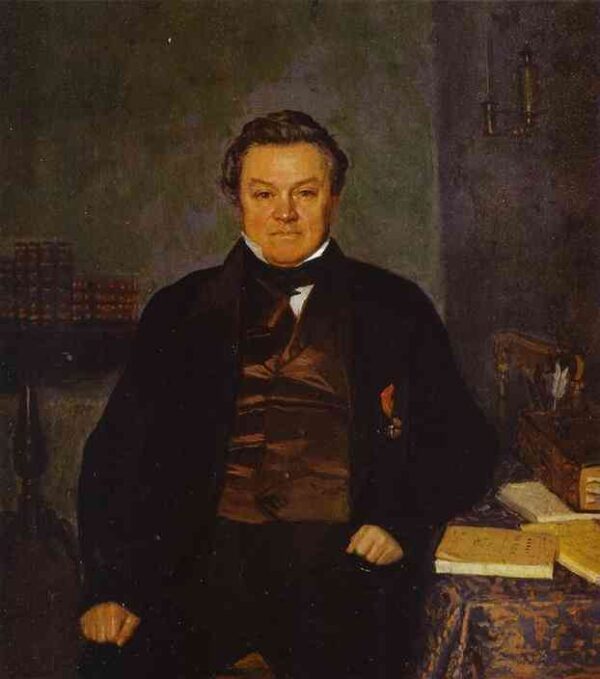Portrait of F. Ye. Yakovlev by Pavel Fedotov, hand-painted oil painting reproduction