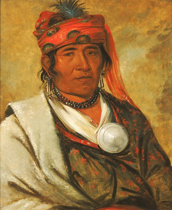 Ye how lo gee, The Cloud, a Chief by George Catlin, hand-painted oil painting reproduction