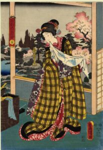 Yellow by Utagawa Kunisada, hand-painted oil painting reproduction