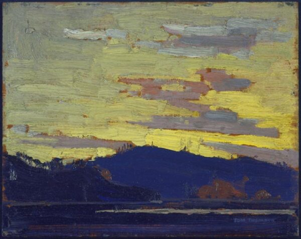 Yellow Sunset by Tom Thomson, hand-painted oil painting reproduction