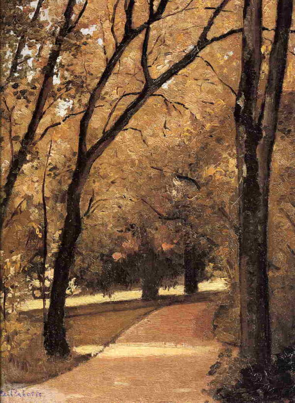 Yerres, Path Through the Old Growth Woods in the Park by Gustave Caillebotte, hand-painted oil painting reproduction