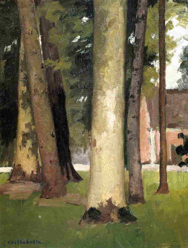 Yerres, Through the Grove, the Ornamental Farm by Gustave Caillebotte, hand-painted oil painting reproduction