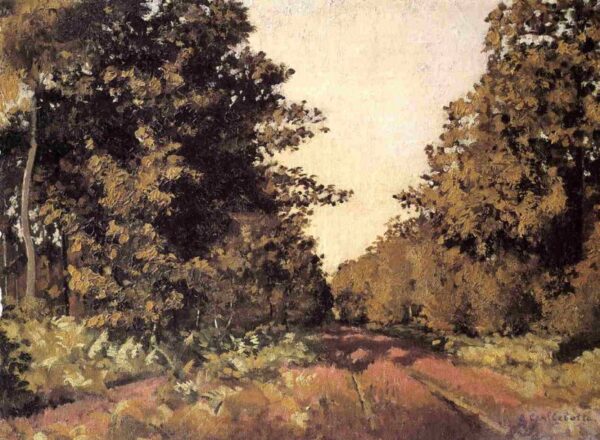 Yerres, Woods at la Grange, Path of the Great ‘Ha Ha’ by Gustave Caillebotte, hand-painted oil reproduction