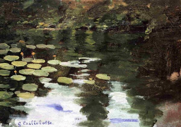 Yerres, on the Pond, Water Lilies by Gustave Caillebotte, hand-painted oil painting reproduction