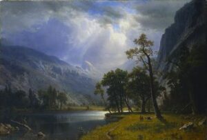 Yosemite Valley by Albert Bierstadt, hand-painted oil painting reproduction