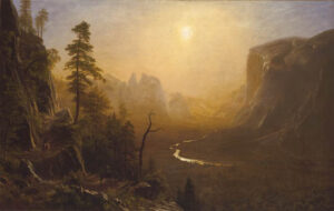 Yosemite Valley, Glacier Point Trail by Albert Bierstadt, hand-painted oil painting reproduction