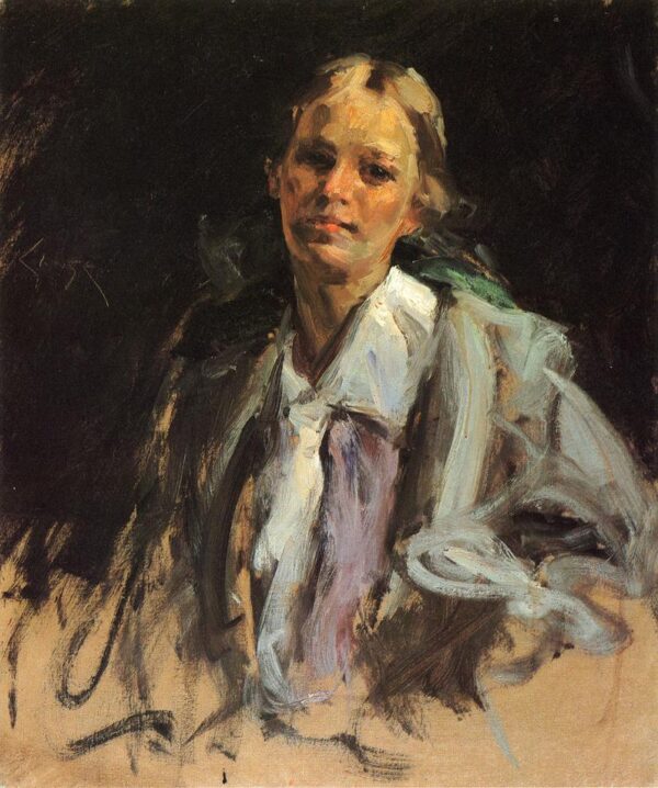 Young Girl by William Merritt Chase, hand-painted oil painting reproduction