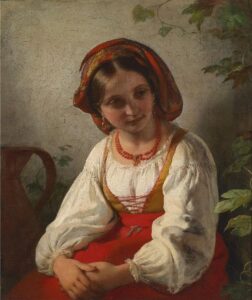 Young Italian Girl by Friedrich von Amerling, hand-painted oil painting reproduction