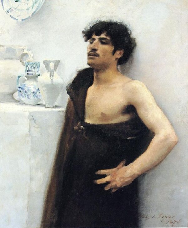Young Man in Reverie by John Singer Sargent, hand-painted oil painting reproduction