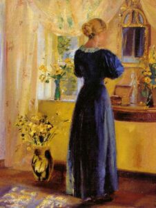 Young Woman by Anna Ancher, hand-painted oil painting reproduction